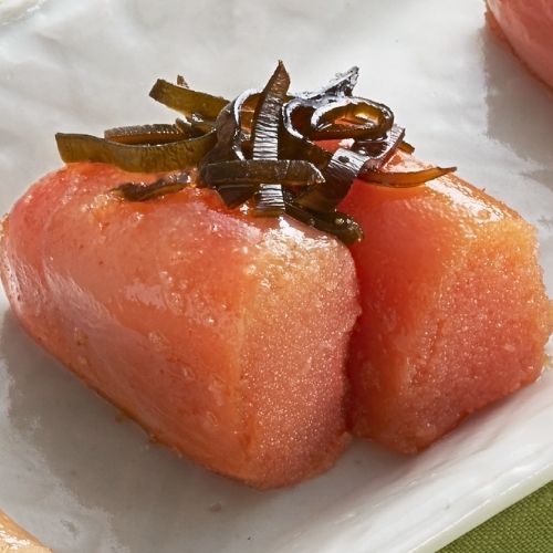 昆布漬け辛子明太子